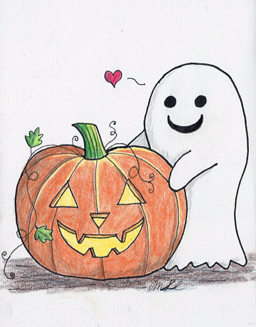 ghost and punkin friends small